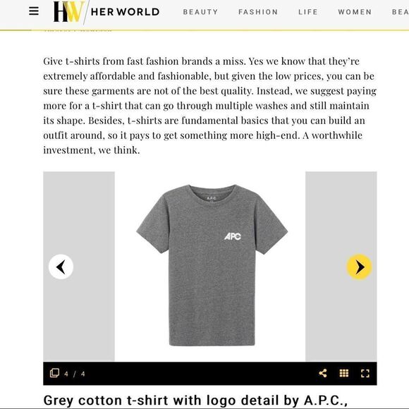 A.P.C. U.S. FLAG TEE IN GREY MELANGE 2017 U.S. CAPSULE COLLECTION T-SHIRT NWT - Picture 10 of 14